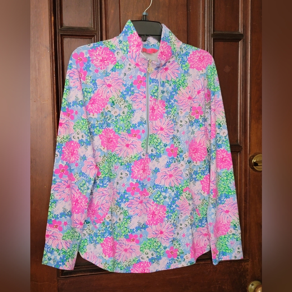 NWT-Lilly Pulitzer UPF + 50 Skipper Popover Lil Soire All Day-Medium